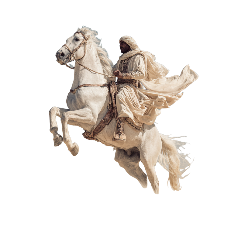 Arabian Horse Warrior Vinyl Car Decal Sticker – Waterproof & UV-Resistant 6.826666666666667"