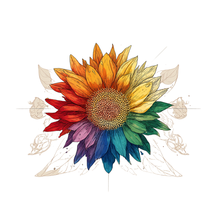 Rainbow Pride Sunflower Vinyl Car Decal Sticker – Waterproof & UV-Resistant 6.826666666666667"