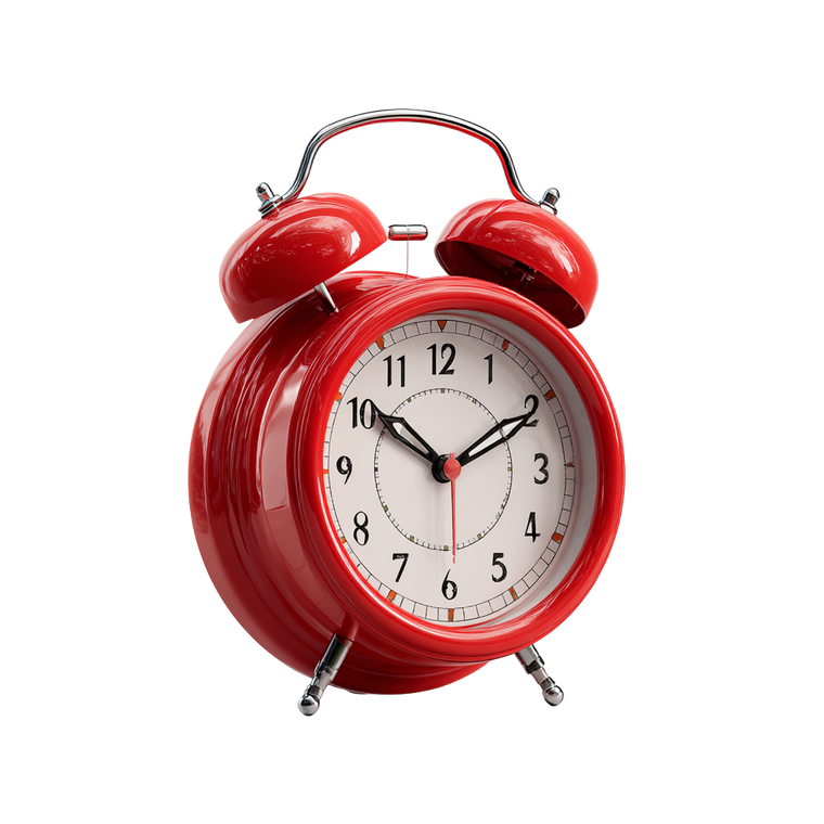 Red Alarm Clock V12 Vinyl Car Decal Sticker – Waterproof & UV-Resistant 3.4133333333333336"