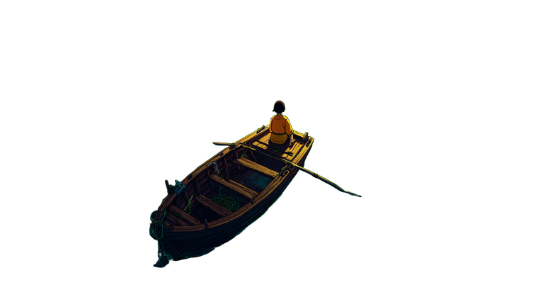 Glowing Ocean Fisherman Vinyl Car Decal Sticker – Waterproof & UV-Resistant 5.4