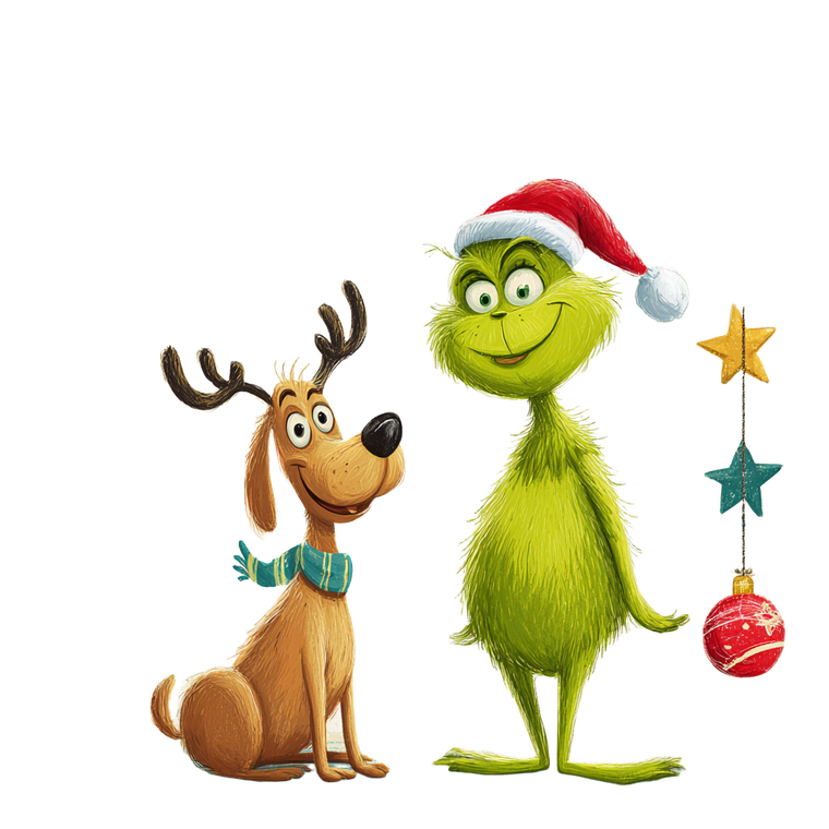 Grinch And Max Vinyl Car Decal Sticker – Waterproof & UV-Resistant 3.4133333333333336"