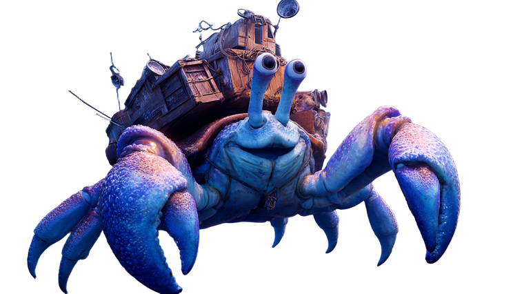 Heroic Hermit Crab Vinyl Car Decal Sticker – Waterproof & UV-Resistant 2.72"