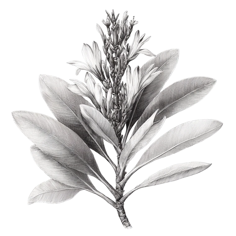 Brazilian Velloziaceae Sketch Vinyl Car Decal Sticker – Waterproof & UV-Resistant 6.826666666666667"