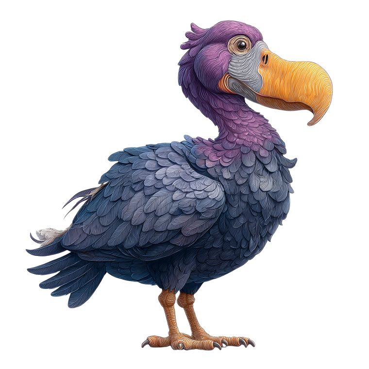 Cartoon Dodo Profile Vinyl Car Decal Sticker – Waterproof & UV-Resistant 6.826666666666667"