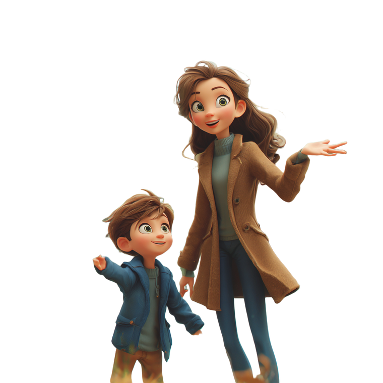 Mother And Son V68 Vinyl Car Decal Sticker – Waterproof & UV-Resistant 3.4133333333333336"