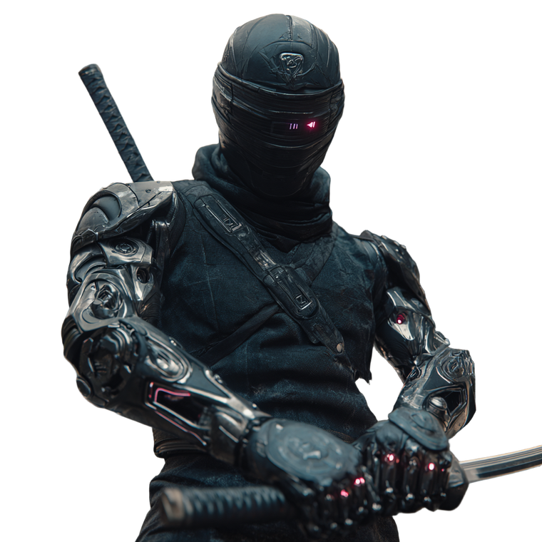 Cyberpunk Ninja Robot Vinyl Car Decal Sticker – Waterproof & UV-Resistant 3.4133333333333336"