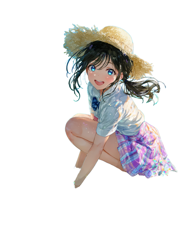 Joyful Beach Girl V3 Vinyl Car Decal Sticker – Waterproof & UV-Resistant 8.213333333333333"