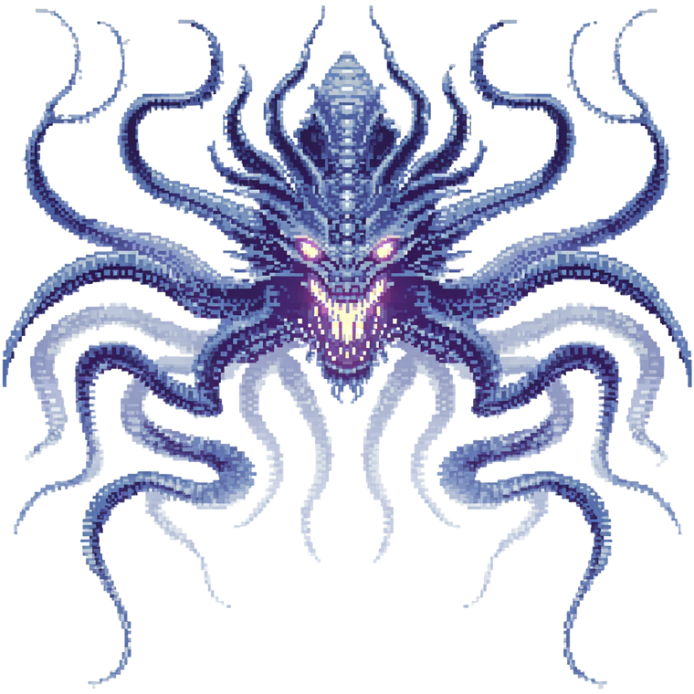 Space Beast Pixel Vinyl Car Decal Sticker – Waterproof & UV-Resistant 6.826666666666667"