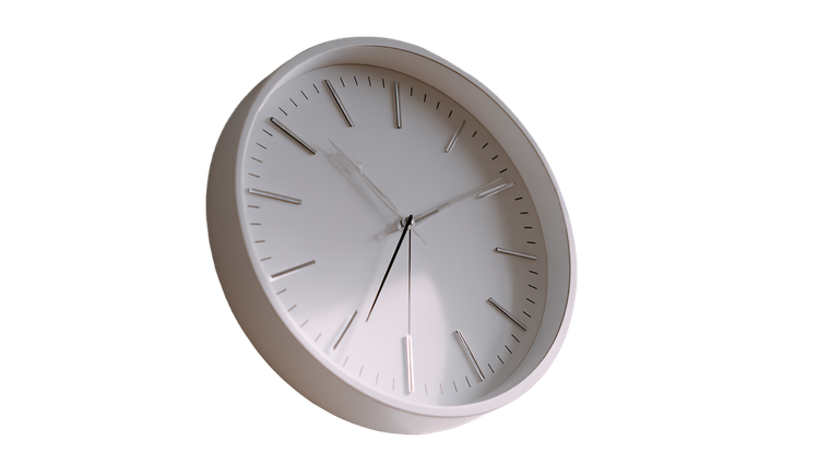 White Clock Wall Vinyl Car Decal Sticker – Waterproof & UV-Resistant 2.72"