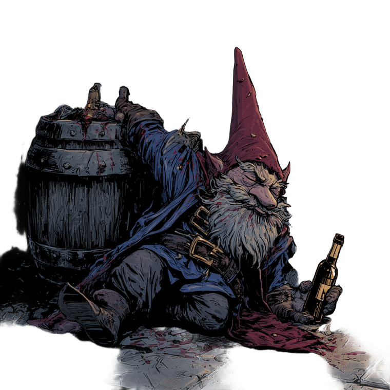 Drunk Comic Wizard Vinyl Car Decal Sticker – Waterproof & UV-Resistant 3.4133333333333336"