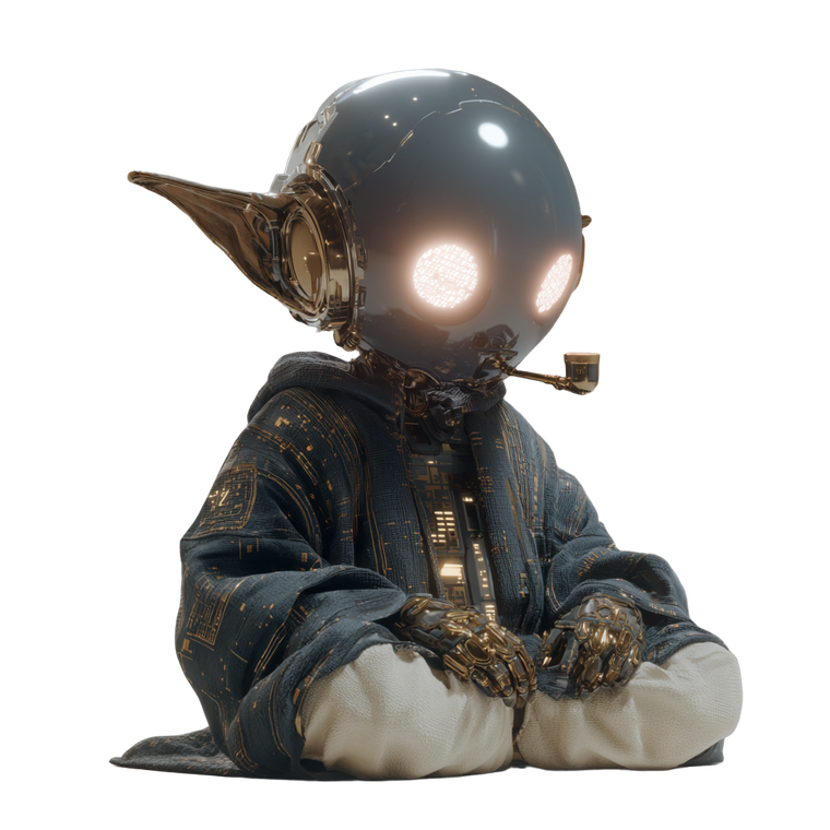 Robotic Monk Character Vinyl Car Decal Sticker – Waterproof & UV-Resistant 6.826666666666667"