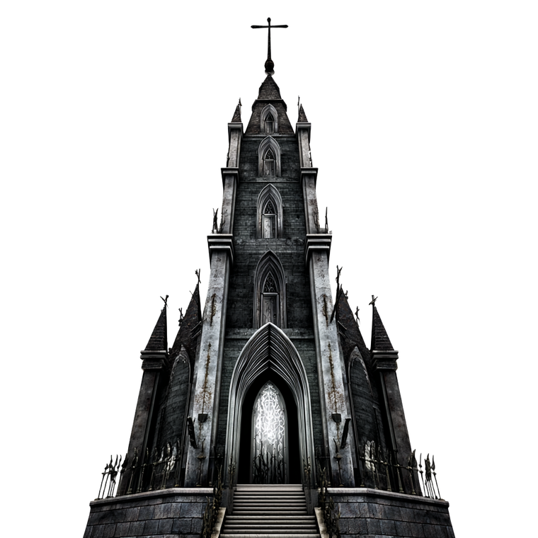 Ominous 3D Church Vinyl Car Decal Sticker – Waterproof & UV-Resistant 6.826666666666667"