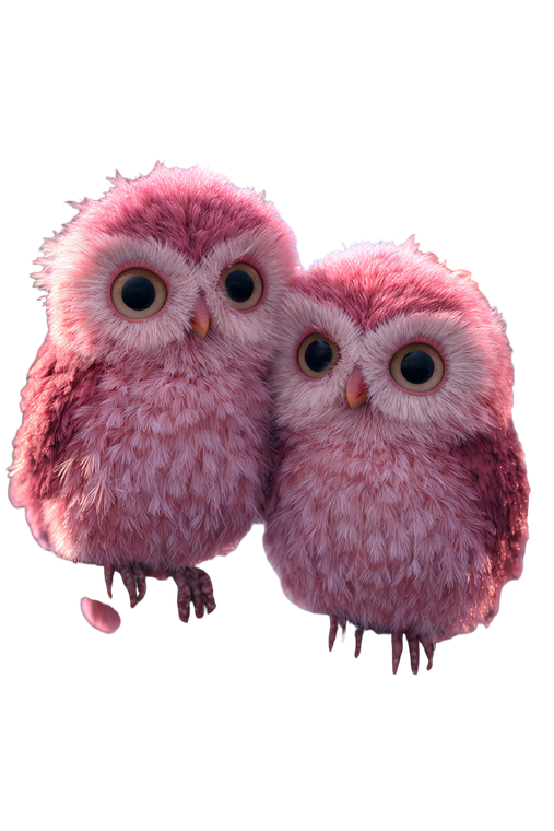 Pink Owls Vinyl Car Decal Sticker – Waterproof & UV-Resistant 8.96"