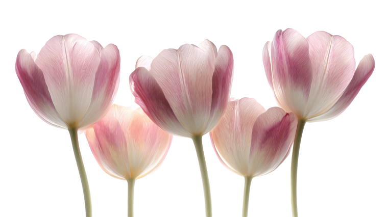 Elegant Pink Tulips Vinyl Car Decal Sticker – Waterproof & UV-Resistant 5.4