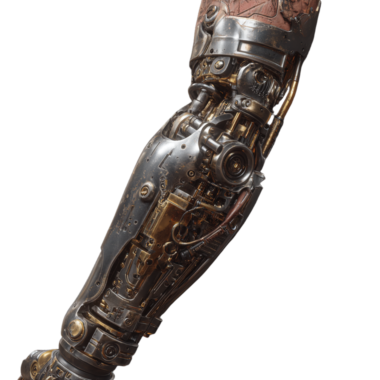 Robotic Mechanical Forearm Vinyl Car Decal Sticker – Waterproof & UV-Resistant 3.4133333333333336"