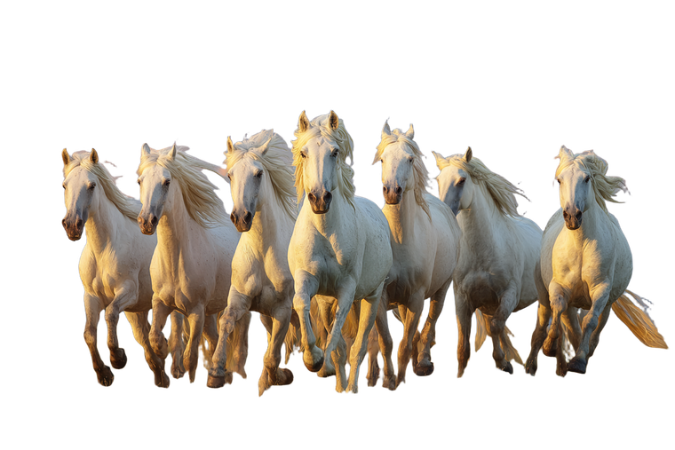 Majestic White Horses V5 Vinyl Car Decal Sticker – Waterproof & UV-Resistant 5.97333333333333
