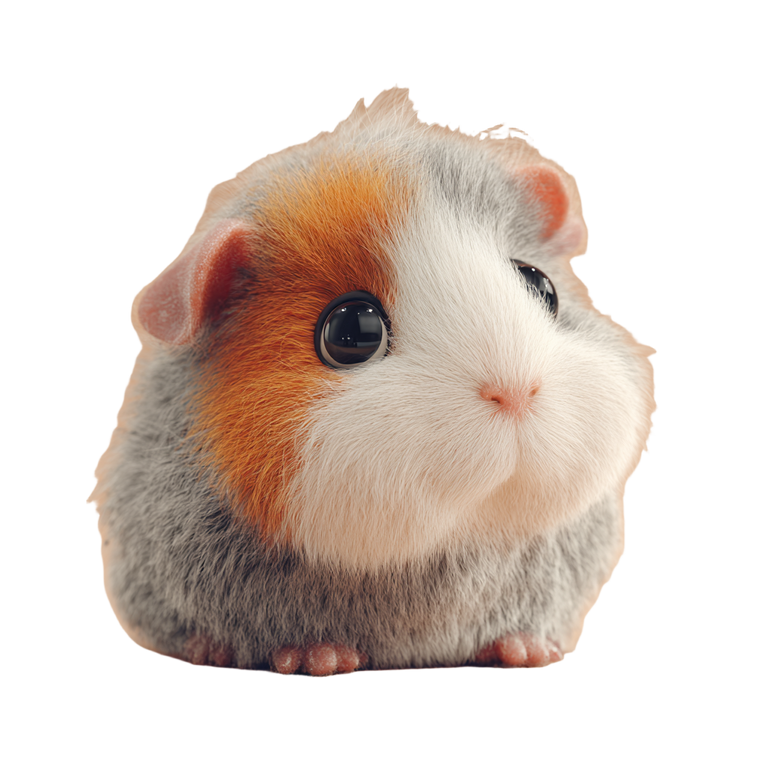 Cute Guinea Pig V7 Vinyl Car Decal Sticker – Waterproof & UV-Resistant 3.4133333333333336"