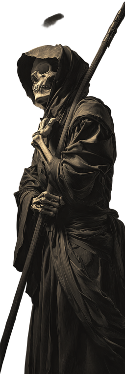Grim Reaper Scythe V16 Vinyl Car Decal Sticker – Waterproof & UV-Resistant 6.346666666666667"