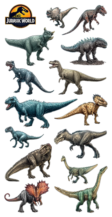 Jurassic World Dinosaurs Vinyl Car Decal Sticker – Waterproof & UV-Resistant 5.066666666666666"