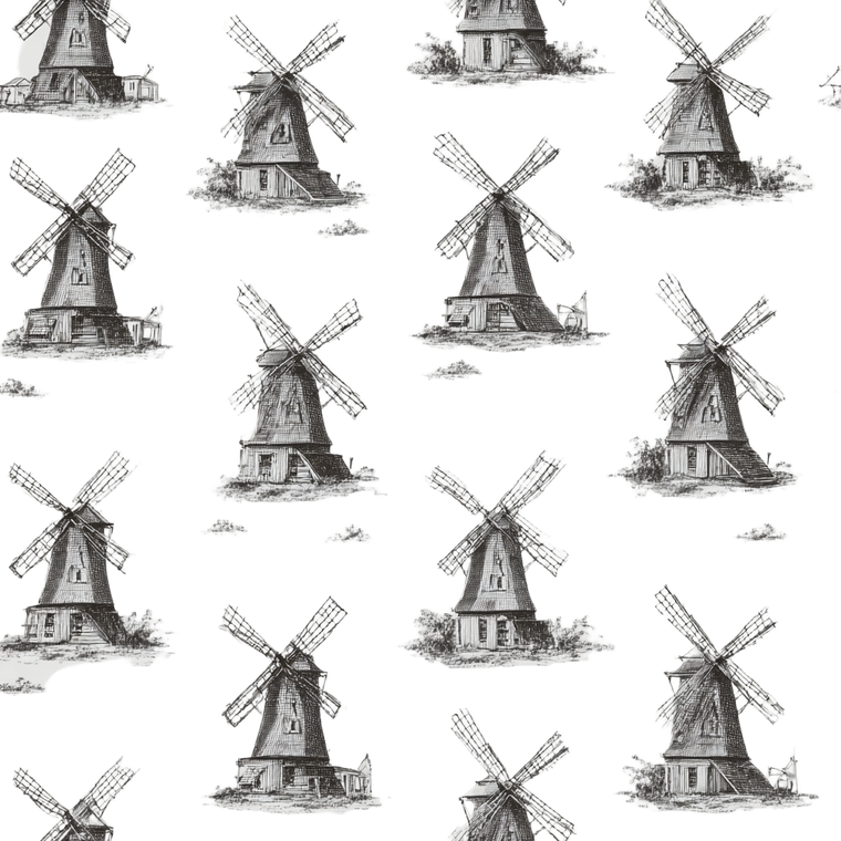 Gray Windmill Wallpaper Vinyl Car Decal Sticker – Waterproof & UV-Resistant 3.4133333333333336"
