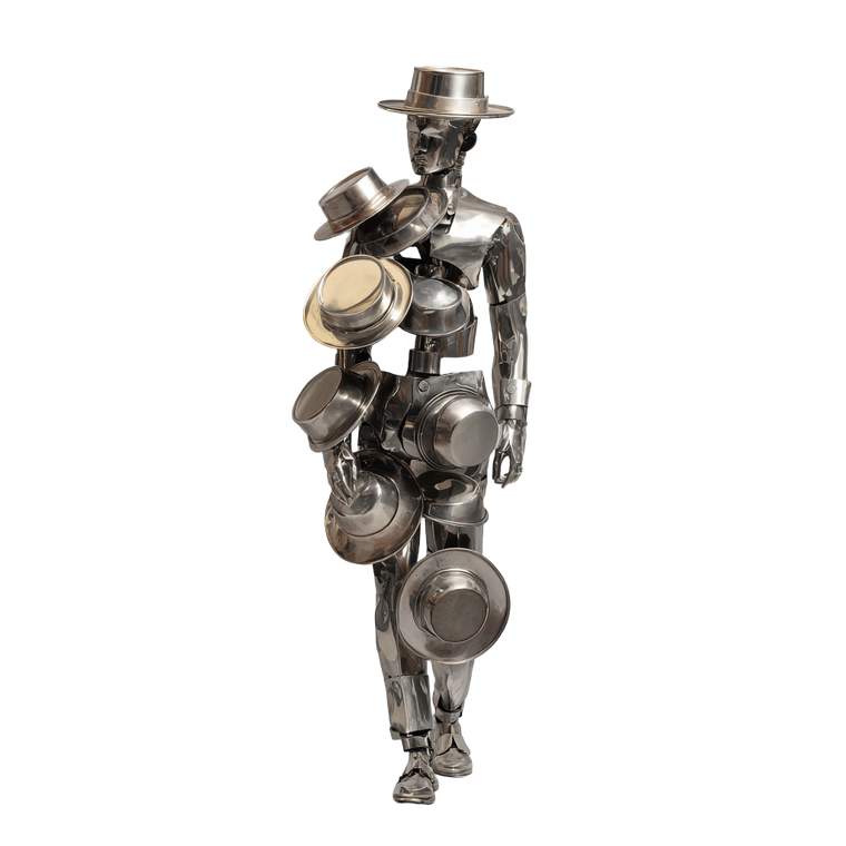 Steel Hat Sculpture Vinyl Car Decal Sticker – Waterproof & UV-Resistant 3.4133333333333336"