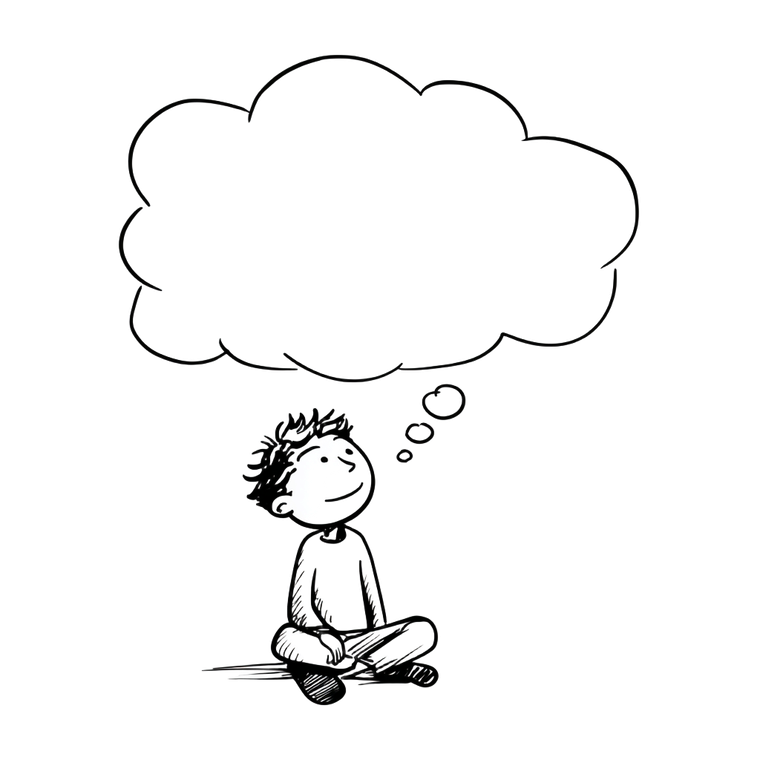 Minimalist Thinking Bubble Vinyl Car Decal Sticker – Waterproof & UV-Resistant 3.4133333333333336"