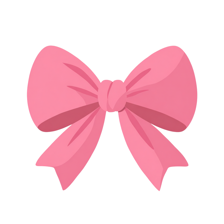 Cute Pink Bow Vinyl Car Decal Sticker – Waterproof & UV-Resistant 3.4133333333333336"