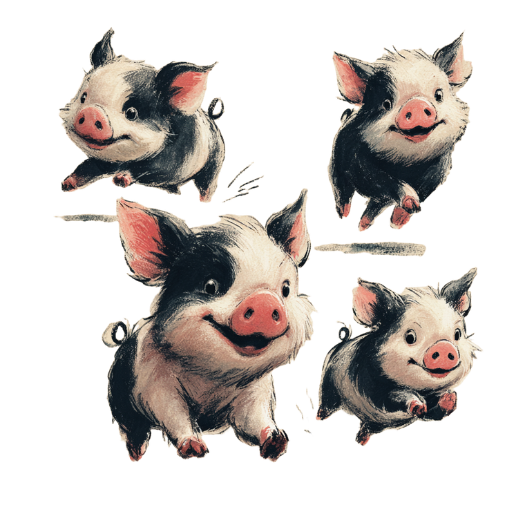 Running Pig V2 Vinyl Car Decal Sticker – Waterproof & UV-Resistant 3.4133333333333336"