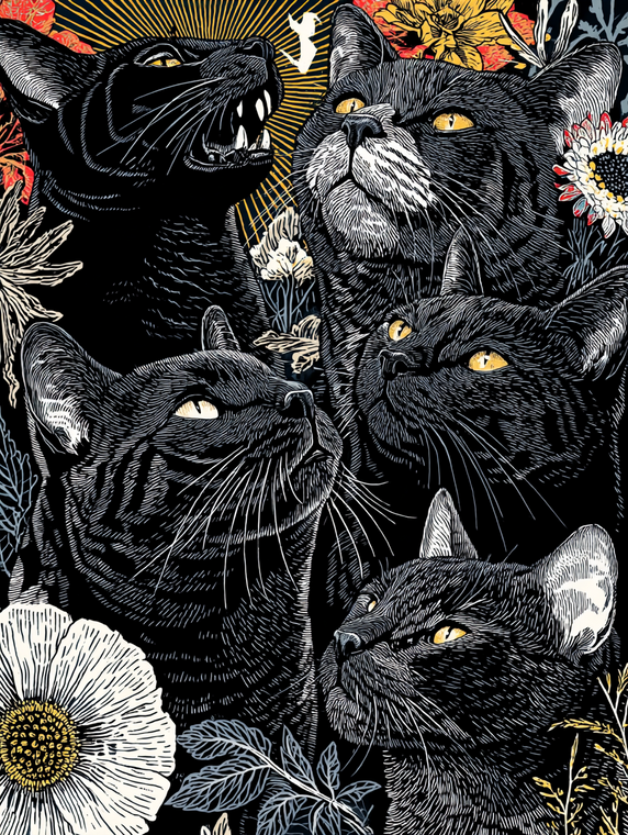 Cat Tarot Card Vinyl Car Decal Sticker – Waterproof & UV-Resistant 8.213333333333333"