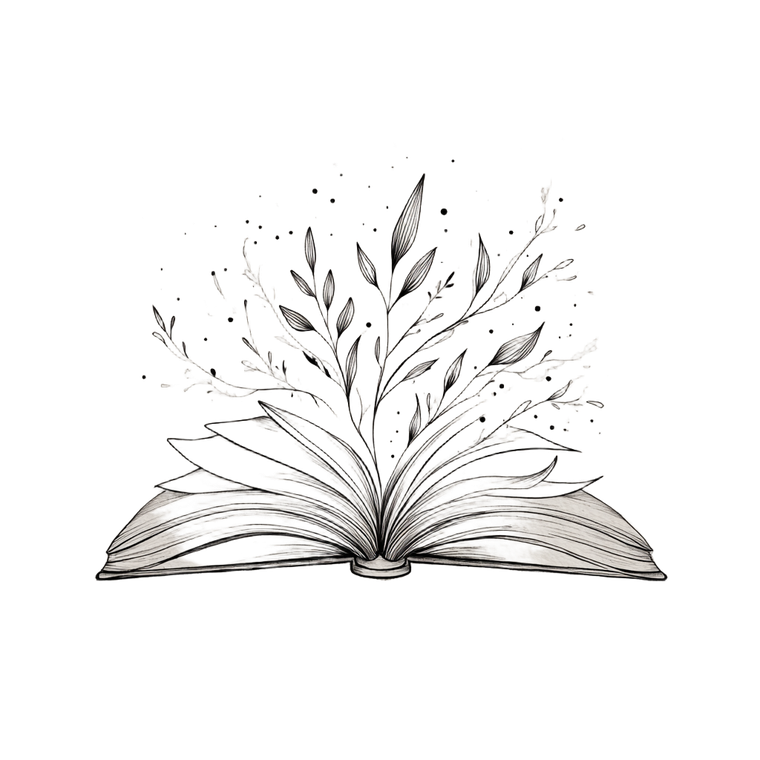 Leafy Open Book Vinyl Car Decal Sticker – Waterproof & UV-Resistant 6.826666666666667"