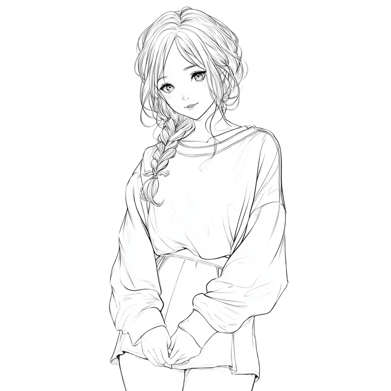 Anime Girl With Dog V2 Vinyl Car Decal Sticker – Waterproof & UV-Resistant 6.826666666666667"