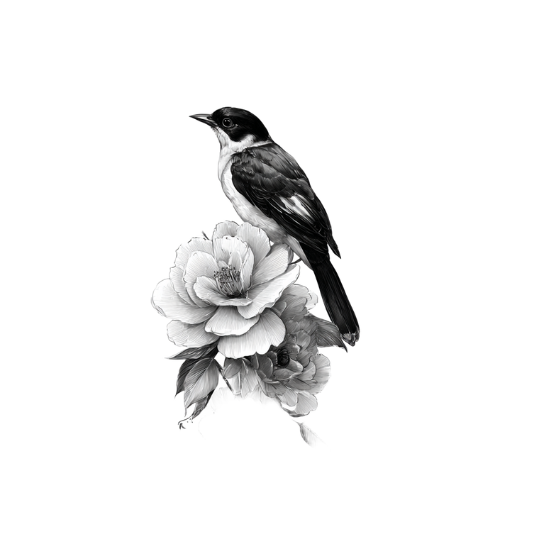 Elegant Bird Tattoo Vinyl Car Decal Sticker – Waterproof & UV-Resistant 3.4133333333333336"