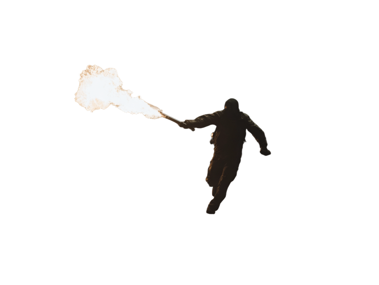 Man Throwing Molotov Vinyl Car Decal Sticker – Waterproof & UV-Resistant 6.1866666666666665"