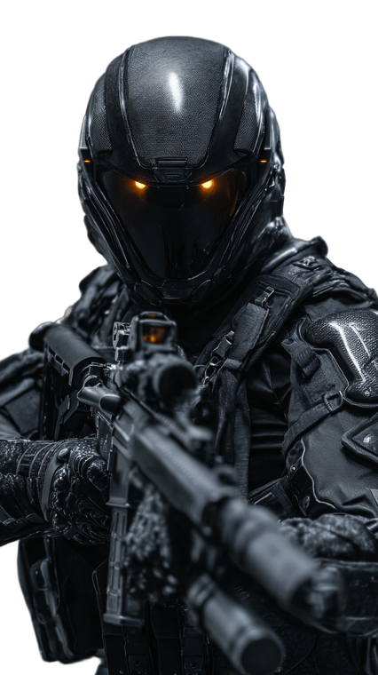 Futuristic Super Soldier V2 Vinyl Car Decal Sticker – Waterproof & UV-Resistant 4.8533333333333335"