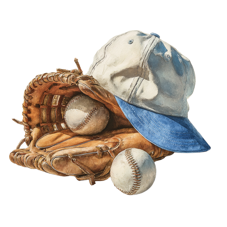 Vintage Baseball Still Life Vinyl Car Decal Sticker – Waterproof & UV-Resistant 3.4133333333333336"