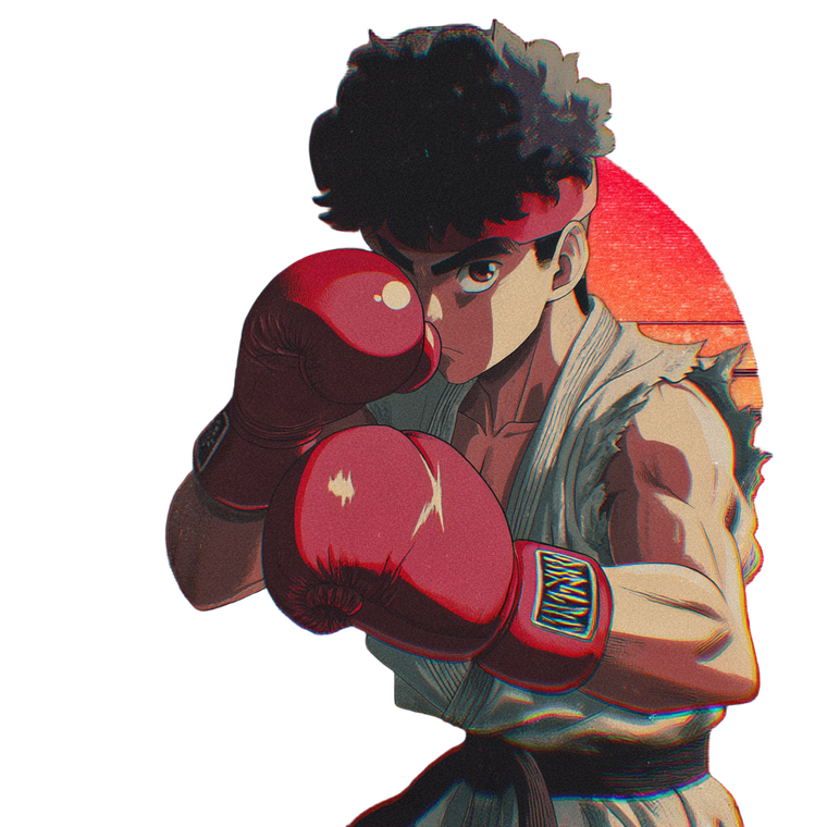 Anime Knockout Retro Vinyl Car Decal Sticker – Waterproof & UV-Resistant 3.4133333333333336"