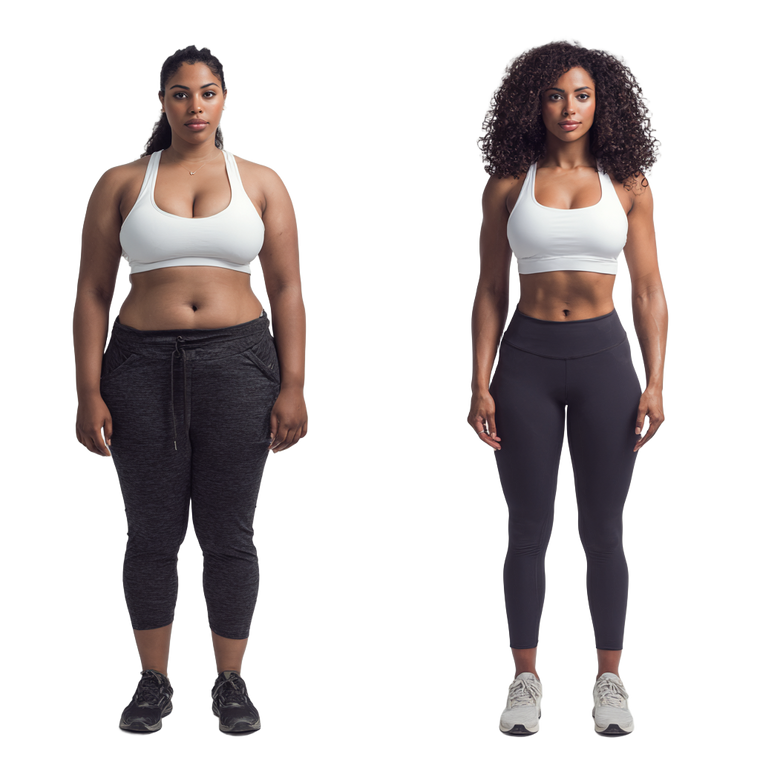 Weight Loss Transformation V6 Vinyl Car Decal Sticker – Waterproof & UV-Resistant 3.4133333333333336"