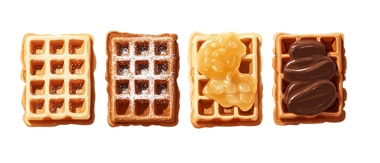 Topped Waffles Display Vinyl Car Decal Sticker – Waterproof & UV-Resistant 2.