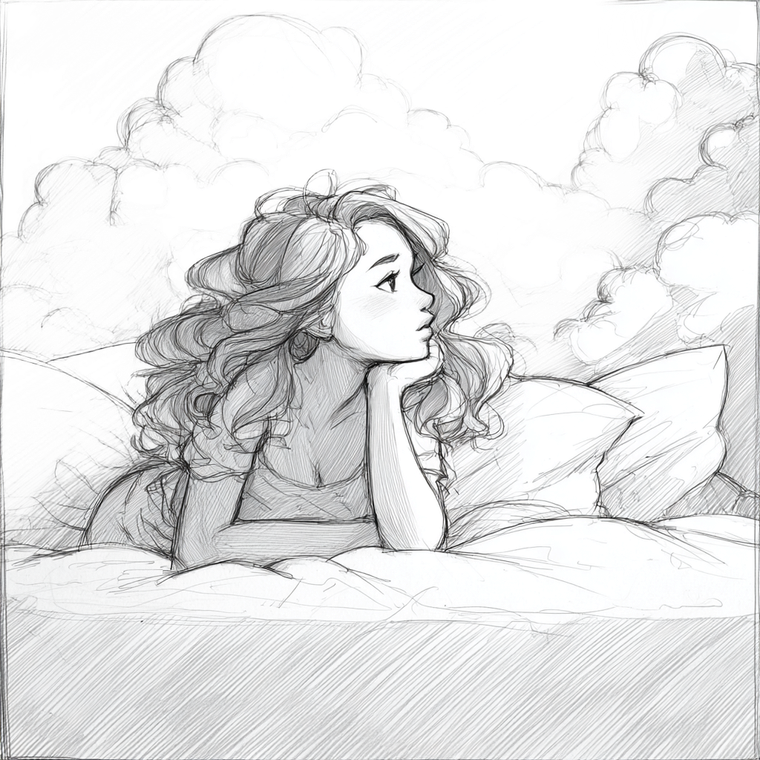 Princess Waking Up Vinyl Car Decal Sticker – Waterproof & UV-Resistant 3.4133333333333336"