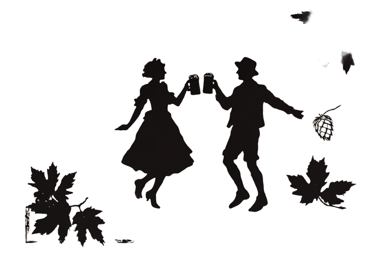 Dancing Oktoberfest Couple Vinyl Car Decal Sticker – Waterproof & UV-Resistant 5.97333333333333