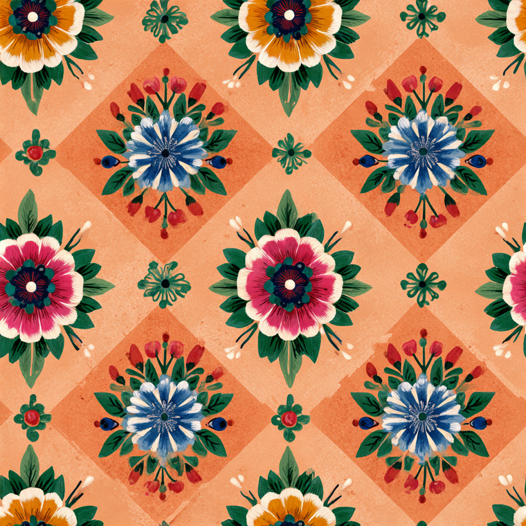 Folk Art Flower Vinyl Car Decal Sticker – Waterproof & UV-Resistant 3.4133333333333336"