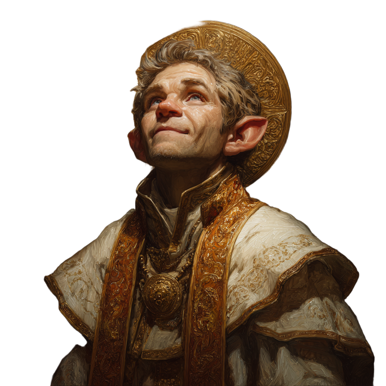 Halfling Saint Portrait Vinyl Car Decal Sticker – Waterproof & UV-Resistant 3.4133333333333336"