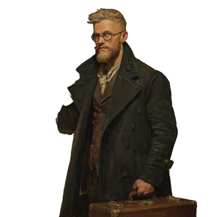 Victorian Detective Portrait V4 Vinyl Car Decal Sticker – Waterproof & UV-Resistant 6.826666666666667"
