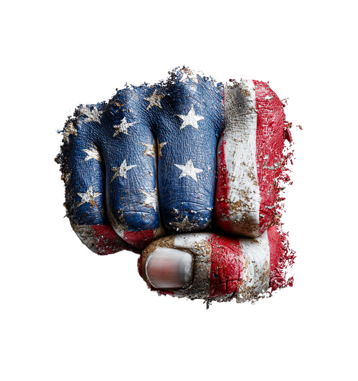 Patriotic Fist Vinyl Car Decal Sticker – Waterproof & UV-Resistant 3.6266666666666665"