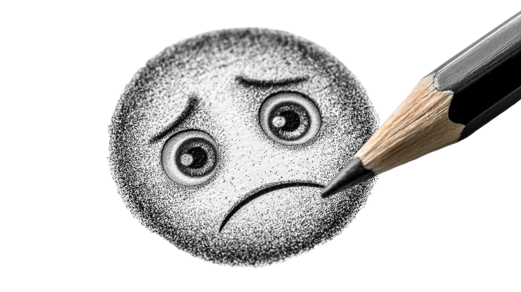 Sad Emoji Sketch Vinyl Car Decal Sticker – Waterproof & UV-Resistant 5.4