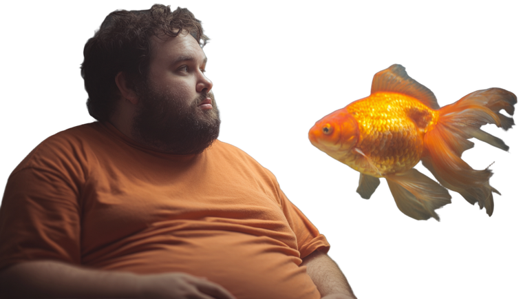 Man As Goldfish Vinyl Car Decal Sticker – Waterproof & UV-Resistant 2.773333333333333
