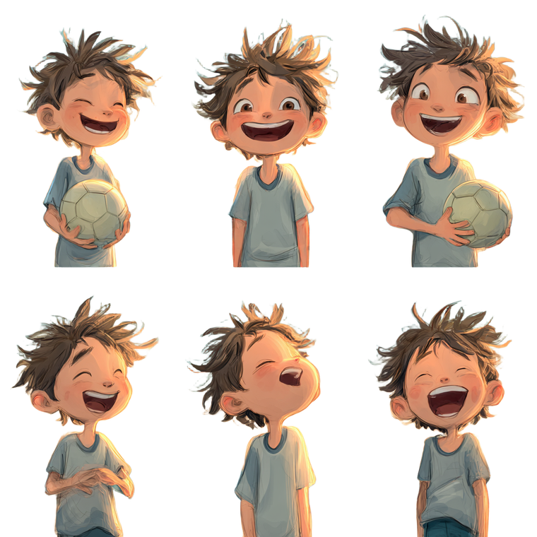 Cartoon Boy Laughing Vinyl Car Decal Sticker – Waterproof & UV-Resistant 3.4133333333333336"