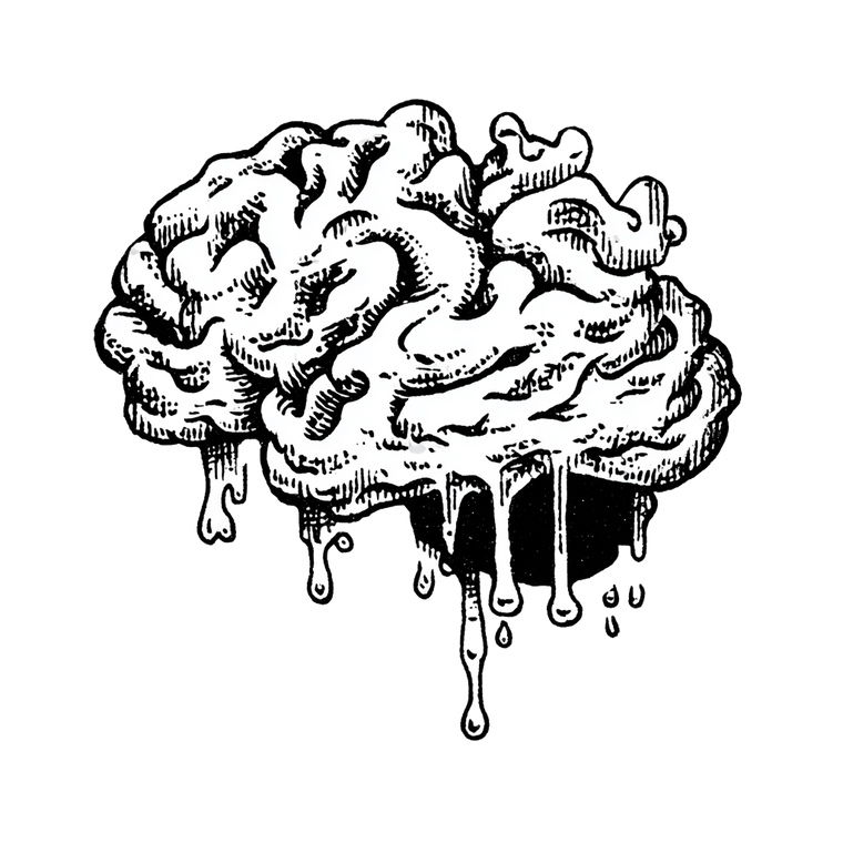 Melting Brain Art Vinyl Car Decal Sticker – Waterproof & UV-Resistant 6.826666666666667"