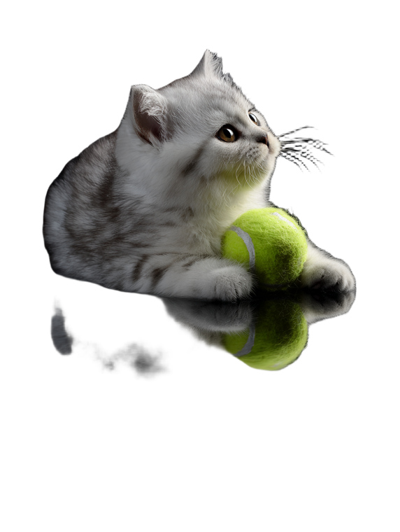 Chinchilla Kitten Playing Vinyl Car Decal Sticker – Waterproof & UV-Resistant 8.213333333333333"