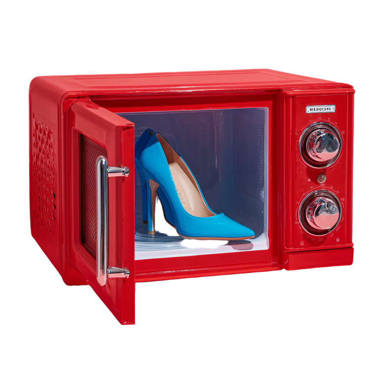 Retro Microwave Heels Vinyl Car Decal Sticker – Waterproof & UV-Resistant 3.4133333333333336"